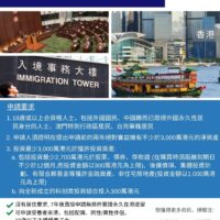 香港明年中正式推出 「資本投資者入境計劃」